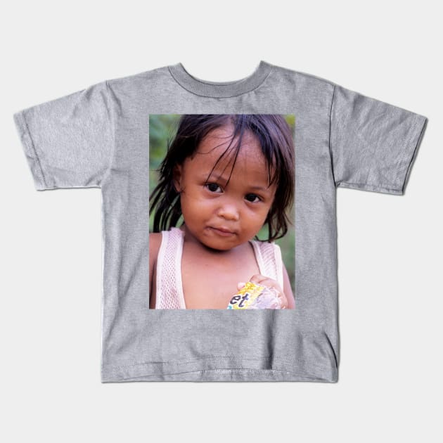 Young Filippino lady. Kids T-Shirt by JonDelorme